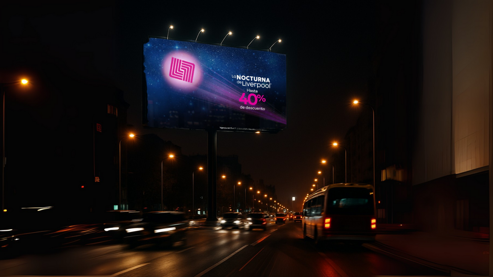 Publicidad exterior con espectacular que posiciona marcas en la mente del consumidor.