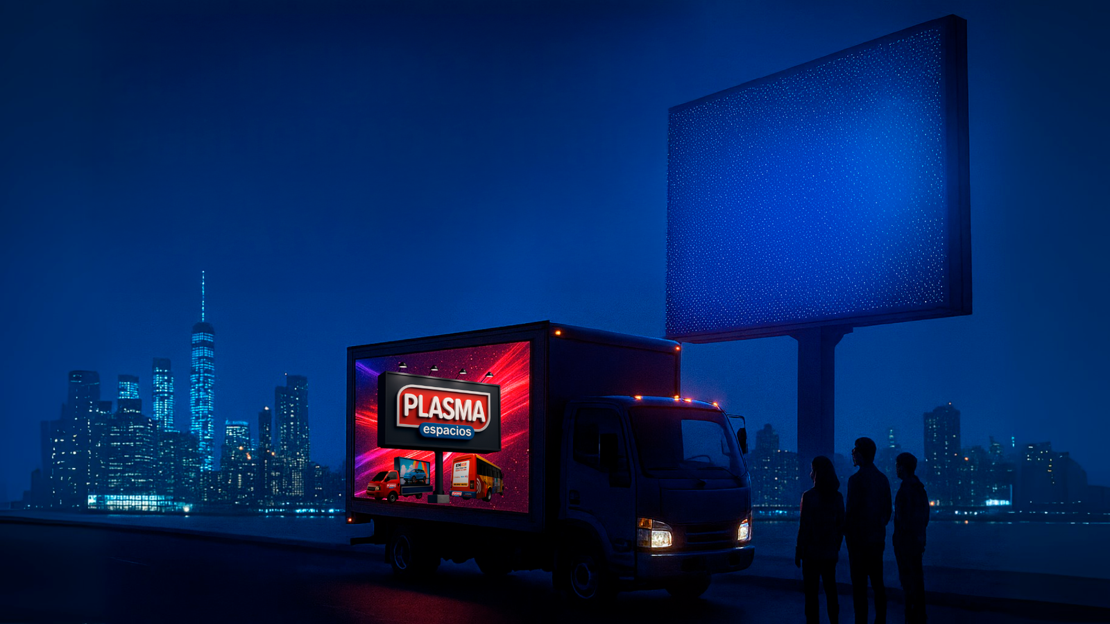 Publicidad LED móvil en tránsito urbano